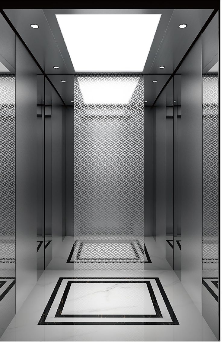 Mirror stainless steel elevator cabin