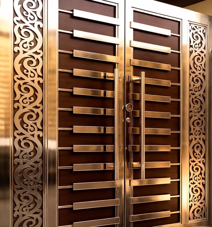 Rose-gold designer door